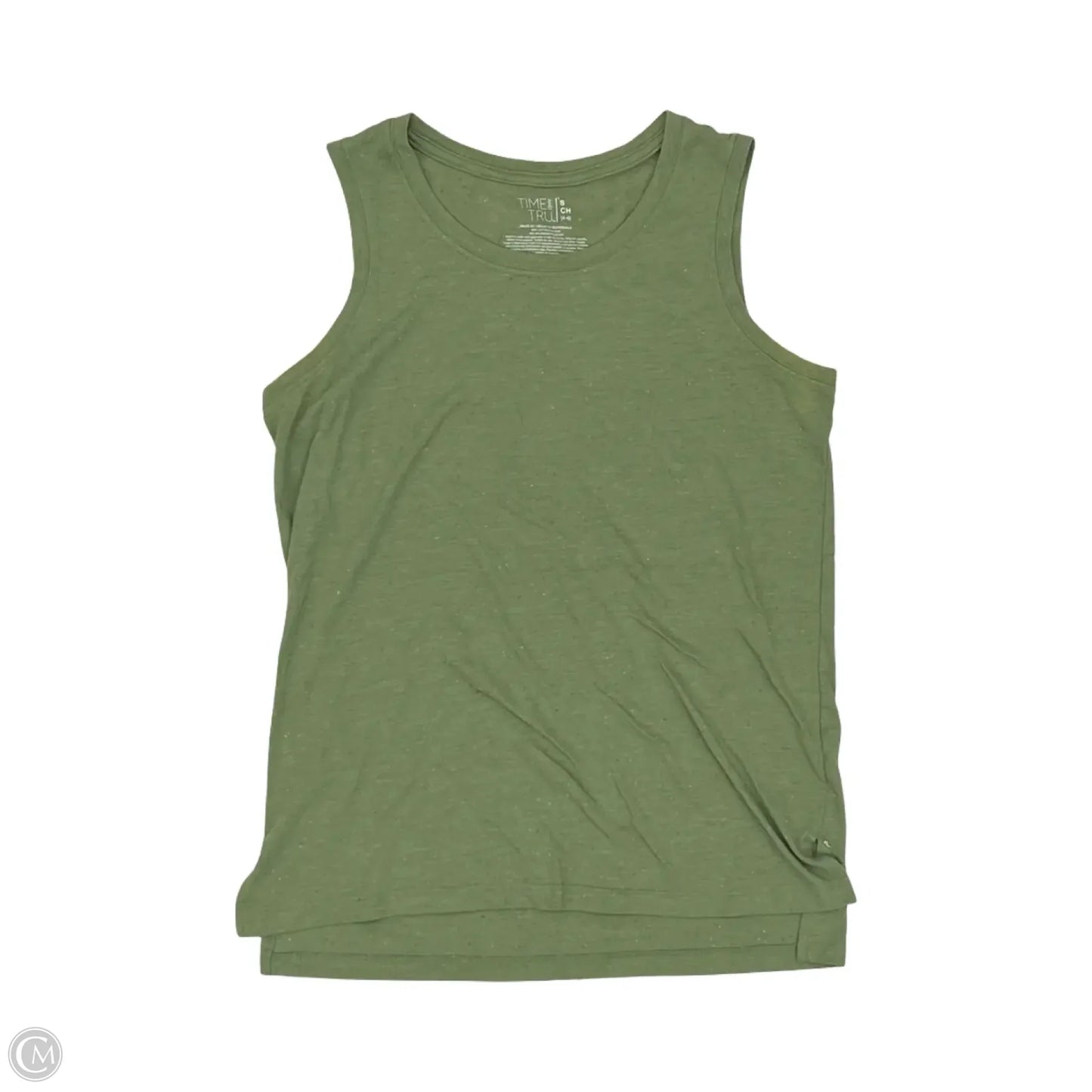Top Sleeveless By Time And Tru In Green, Size: S