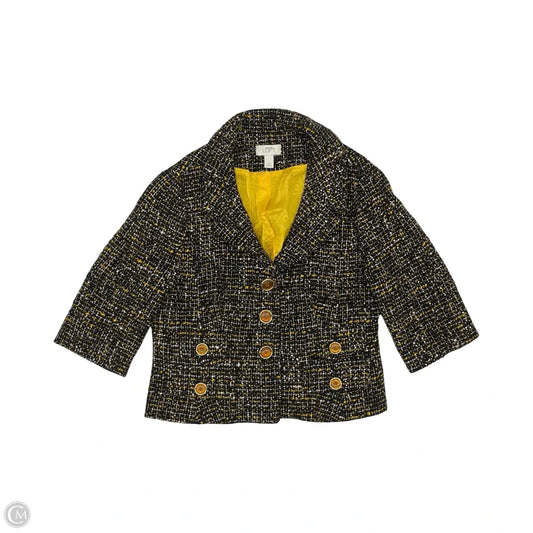 Blazer By Loft In Black & Yellow, Size: L