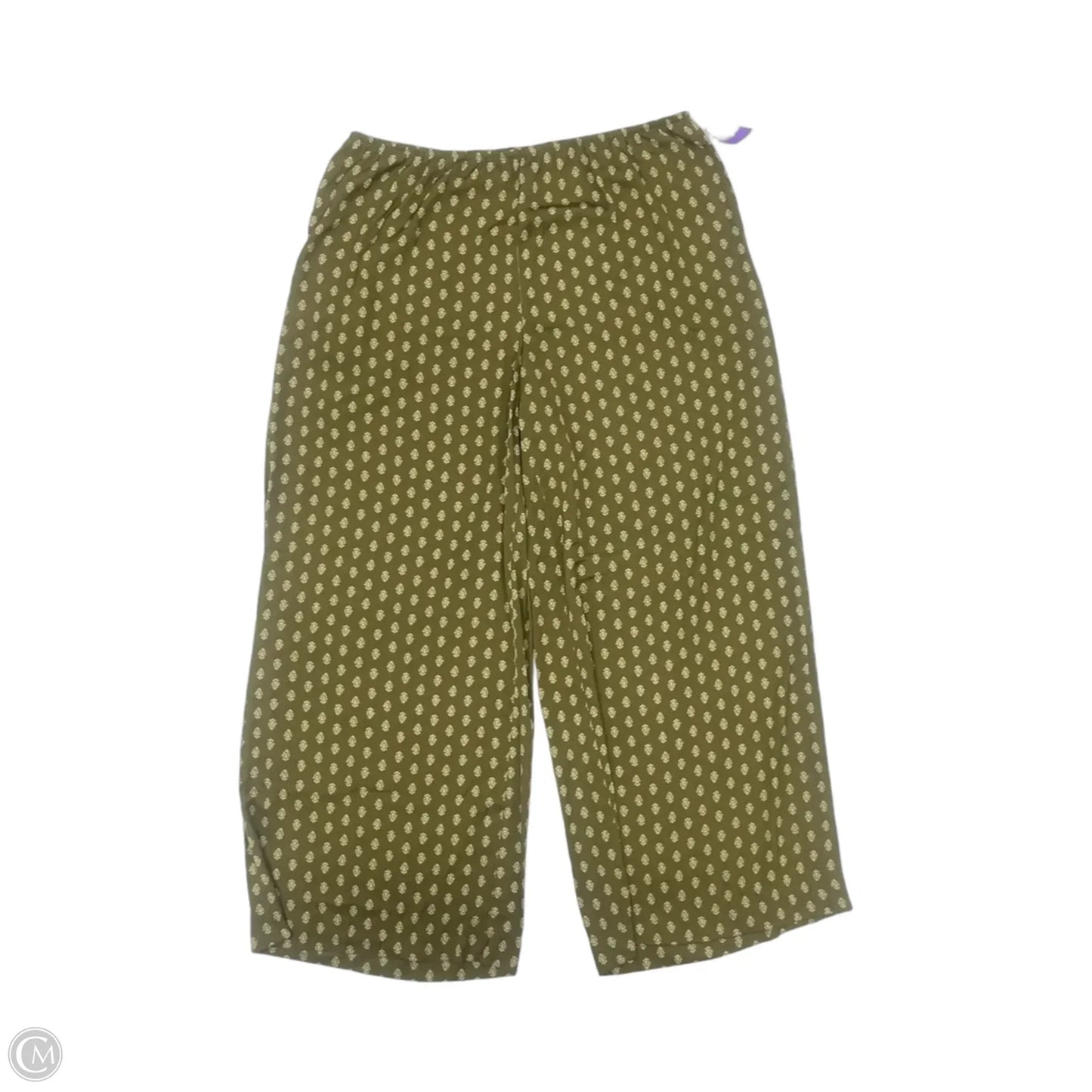 Pants Wide Leg By Auden In Green, Size: L