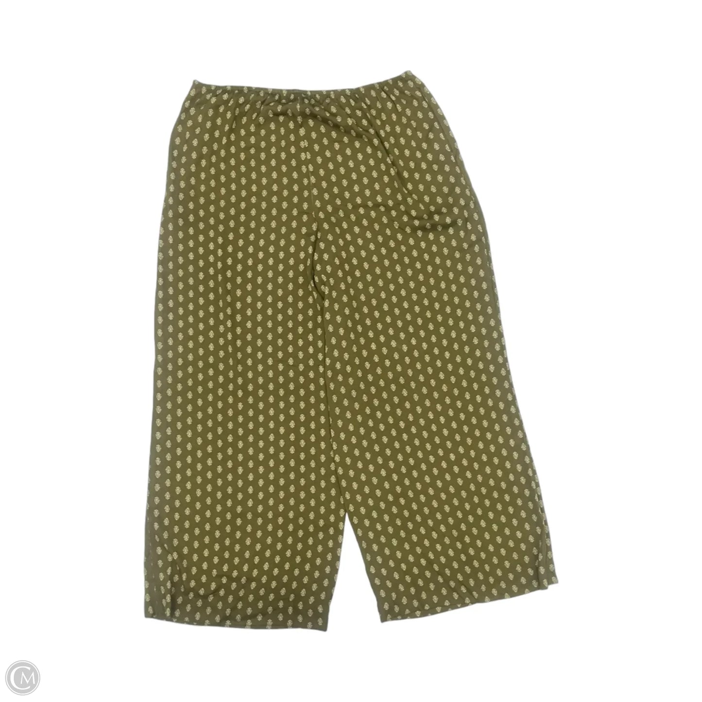 Pants Wide Leg By Auden In Green, Size: L