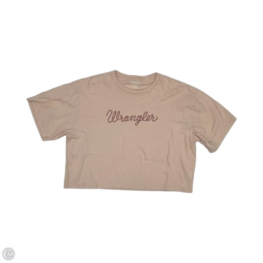 Top Short Sleeve By Wrangler In Pink, Size: M