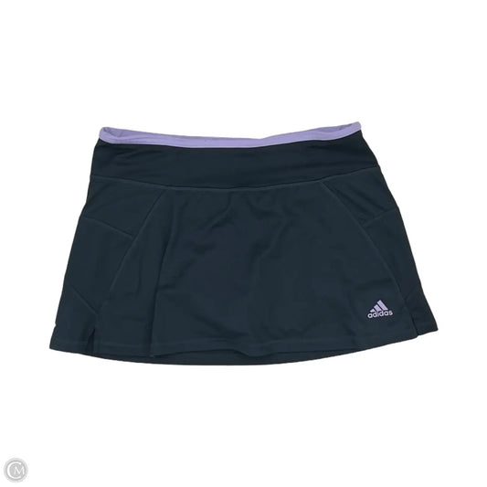 Athletic Skort By Adidas In Grey & Purple, Size: M