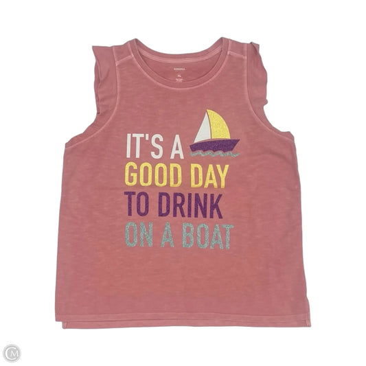 Top Sleeveless By Sonoma In Pink, Size: Xl