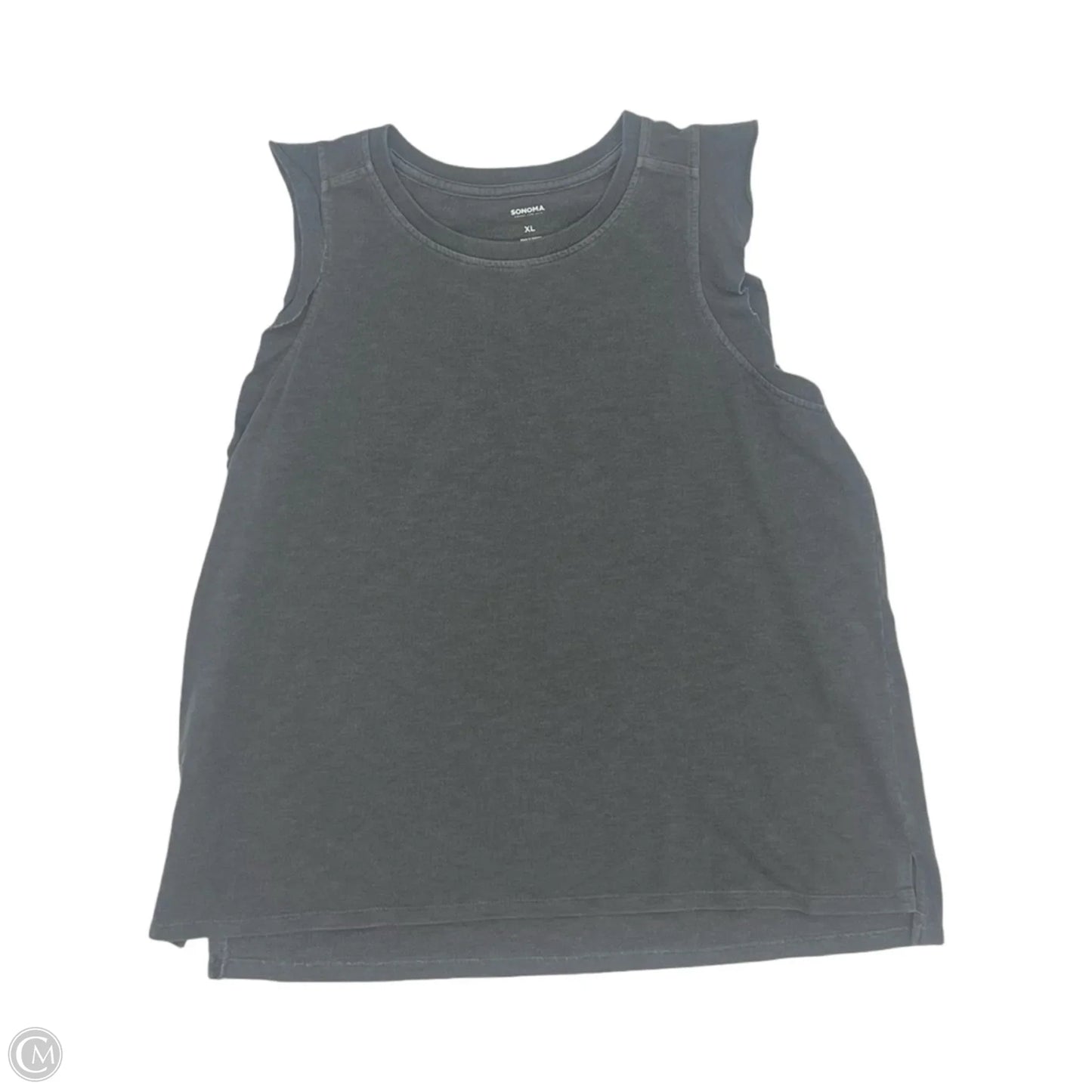 Top Sleeveless By Sonoma In Grey, Size: Xl