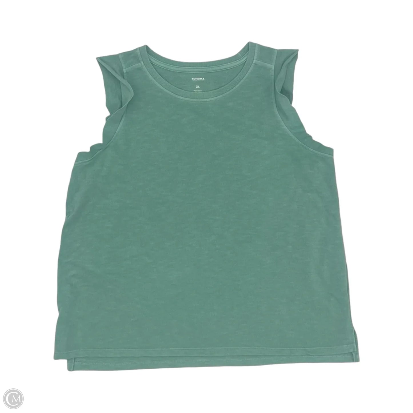 Top Sleeveless By Sonoma In Green, Size: Xl