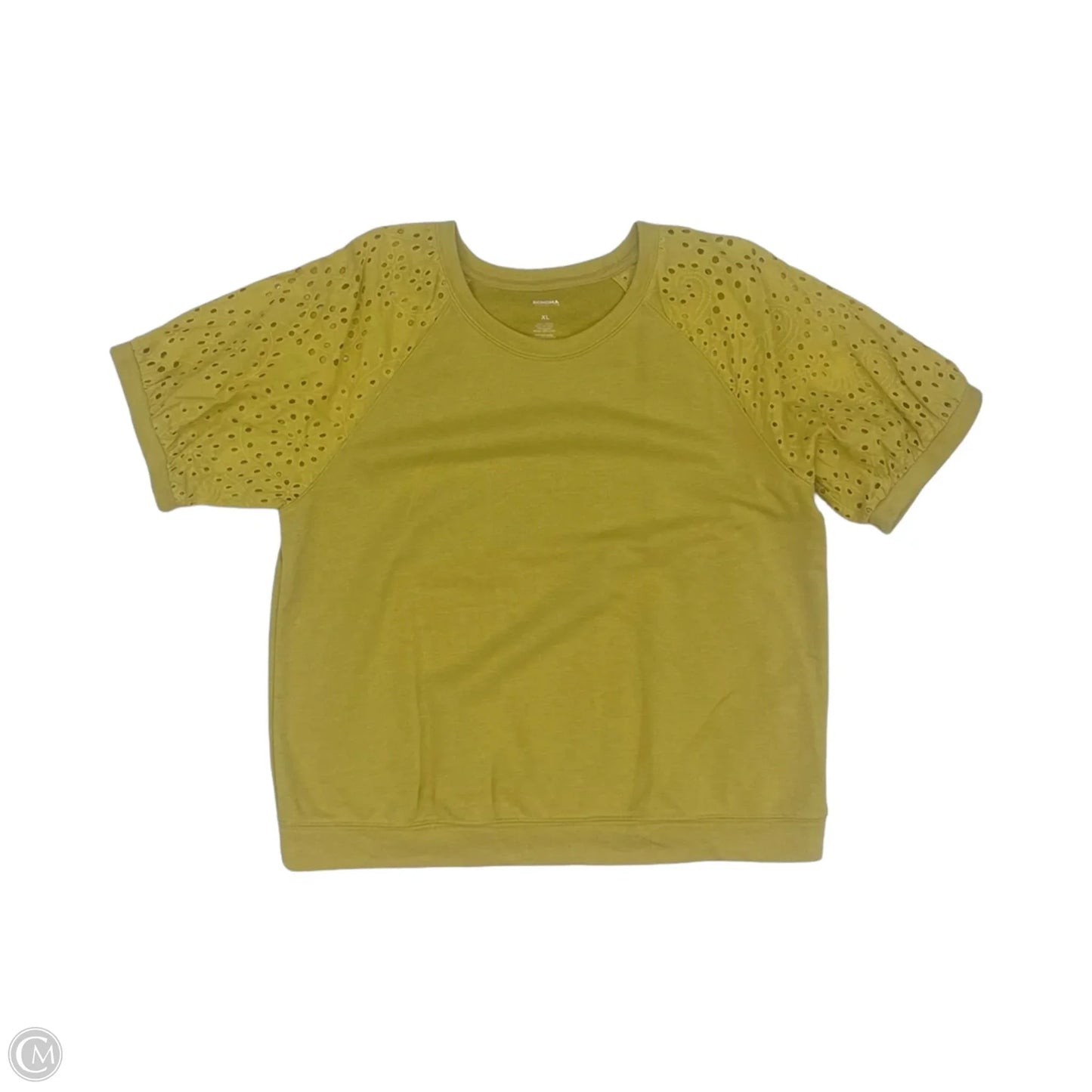 Top Short Sleeve By Sonoma In Yellow, Size: Xl