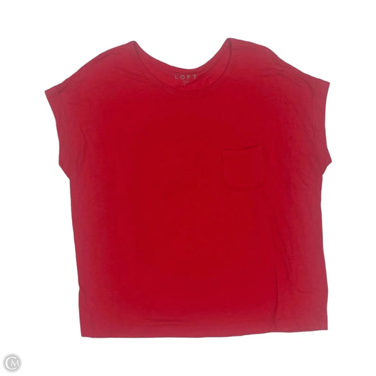 Top Short Sleeve Basic By Loft In Red, Size: Xl