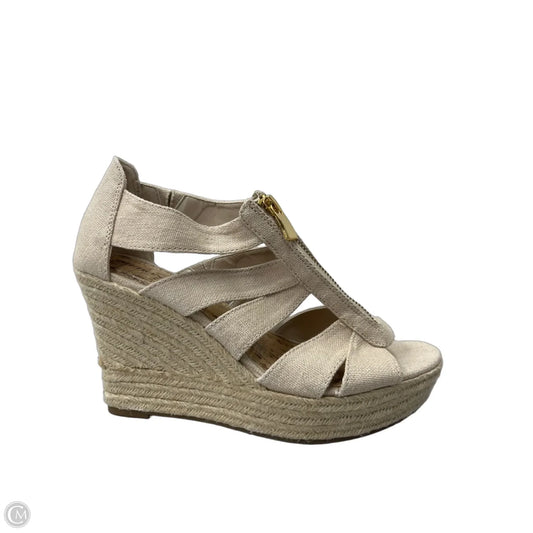 Sandals Heels Wedge By Merona In Tan, Size: 8