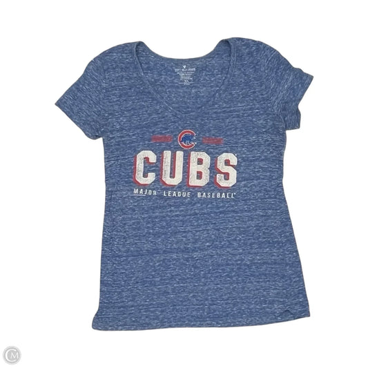 Athletic Top Short Sleeve By Fruit Of The Loom In Blue, Size: Xl