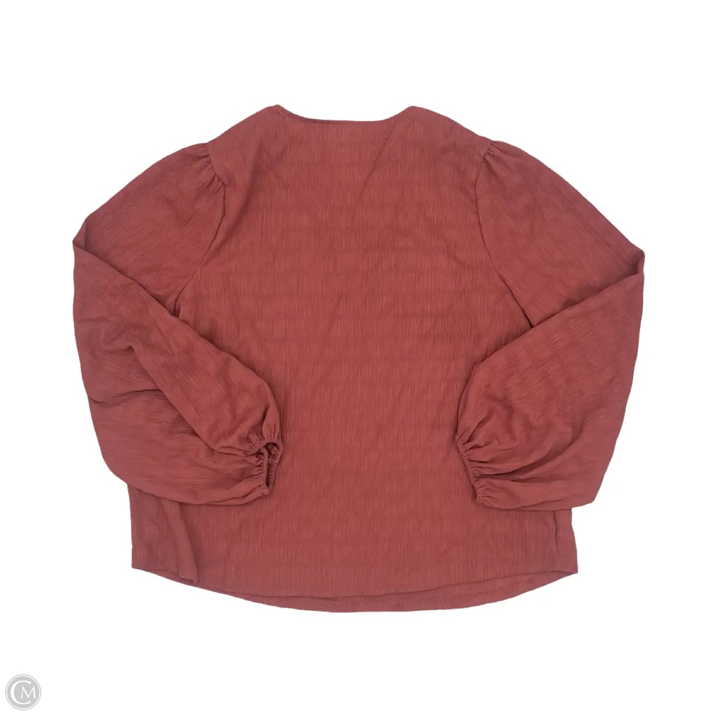 Blouse Long Sleeve By Nine West In Red, Size: L