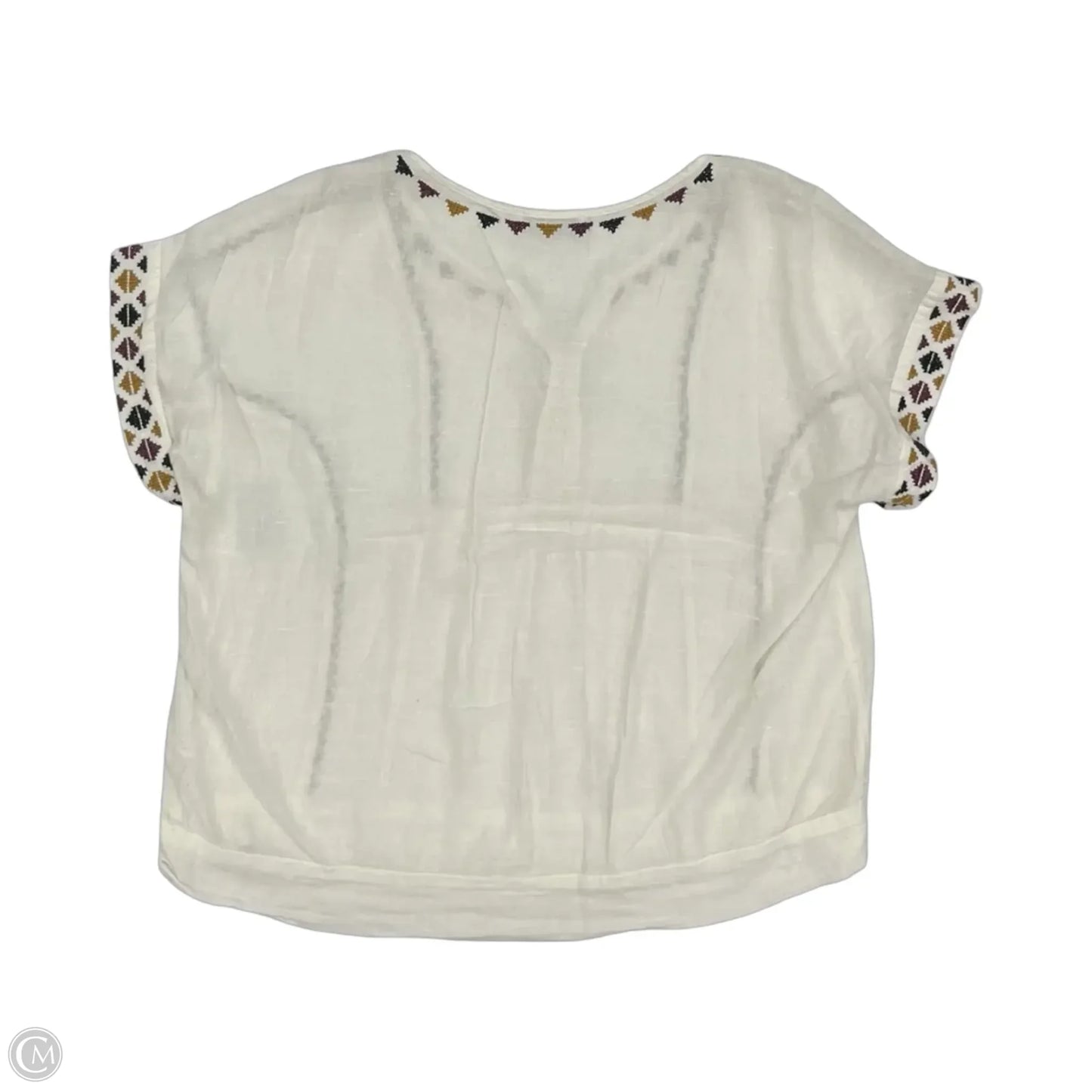 Top Short Sleeve By Lucky Brand In White, Size: Xl