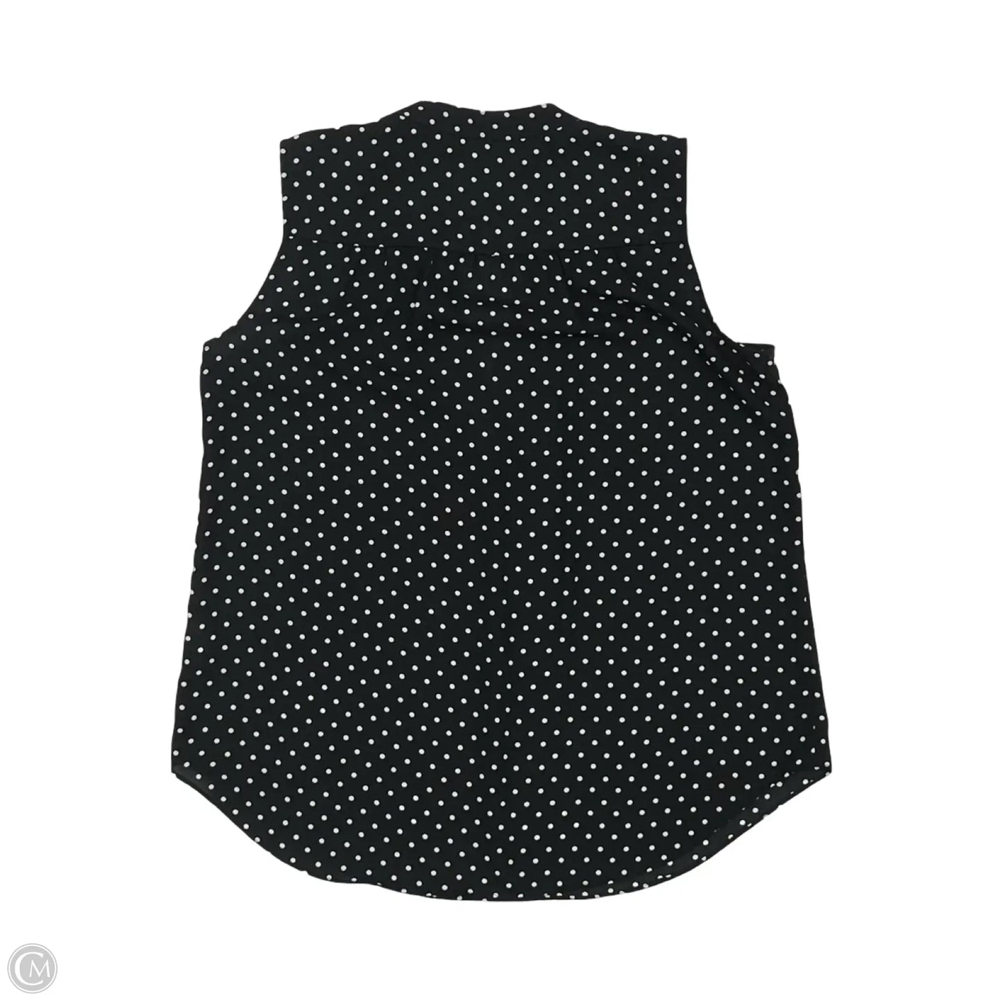 Blouse Sleeveless By Vince Camuto In Black & White, Size: Xs