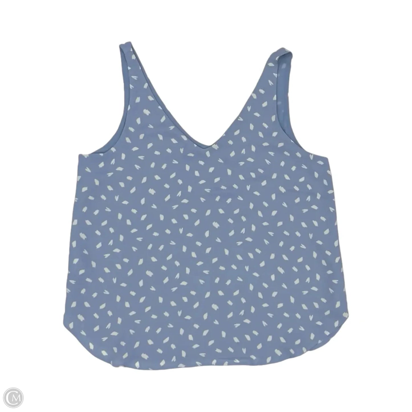 Blouse Sleeveless By Loft In Blue & White, Size: S