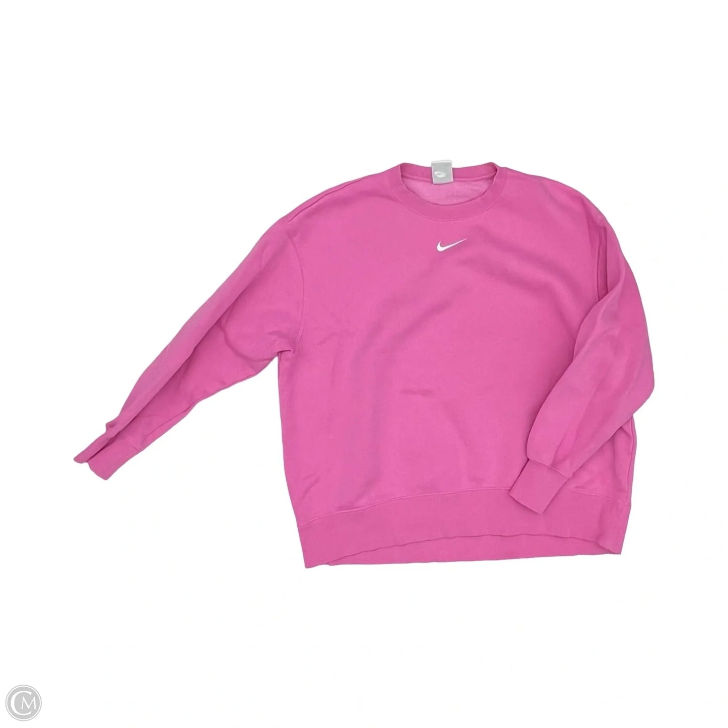 Athletic Sweatshirt Crewneck By Nike In Pink, Size: S
