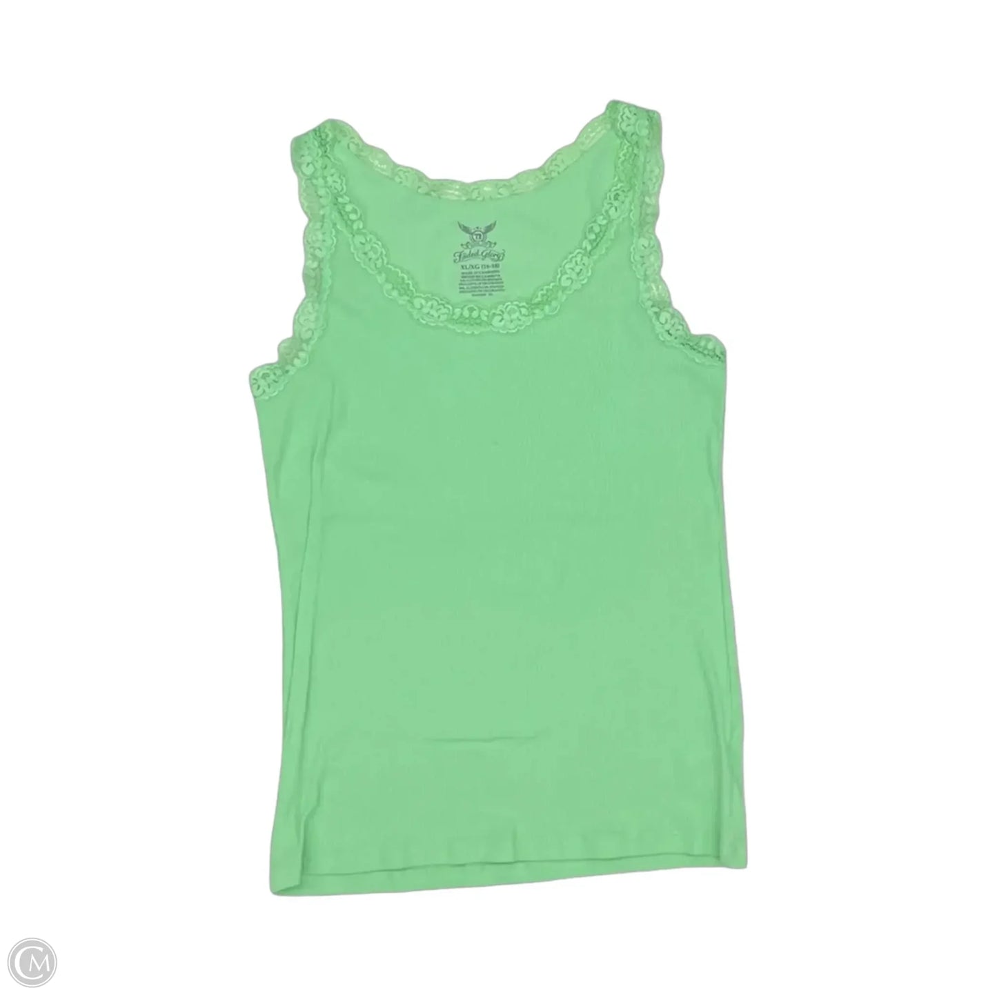 Top Sleeveless By Faded Glory In Green, Size: Xl