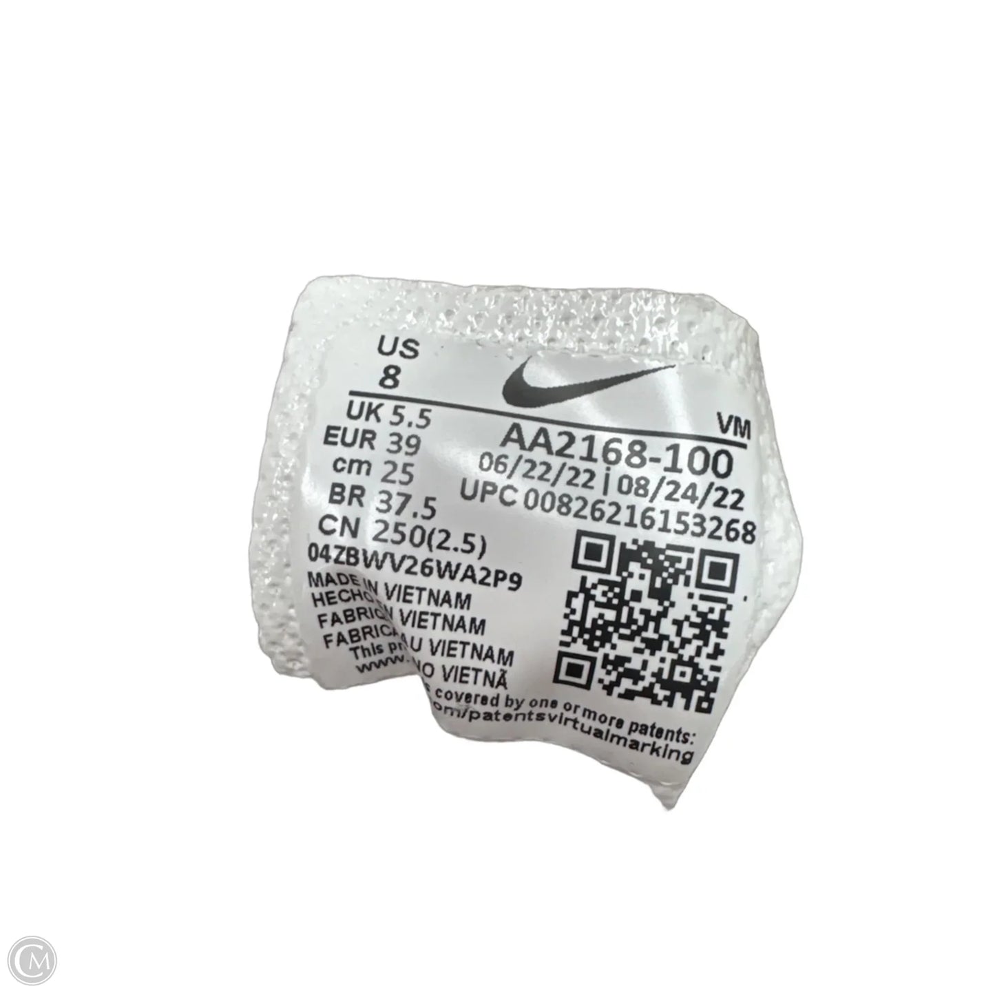 Shoes Athletic By Nike In White, Size: 8