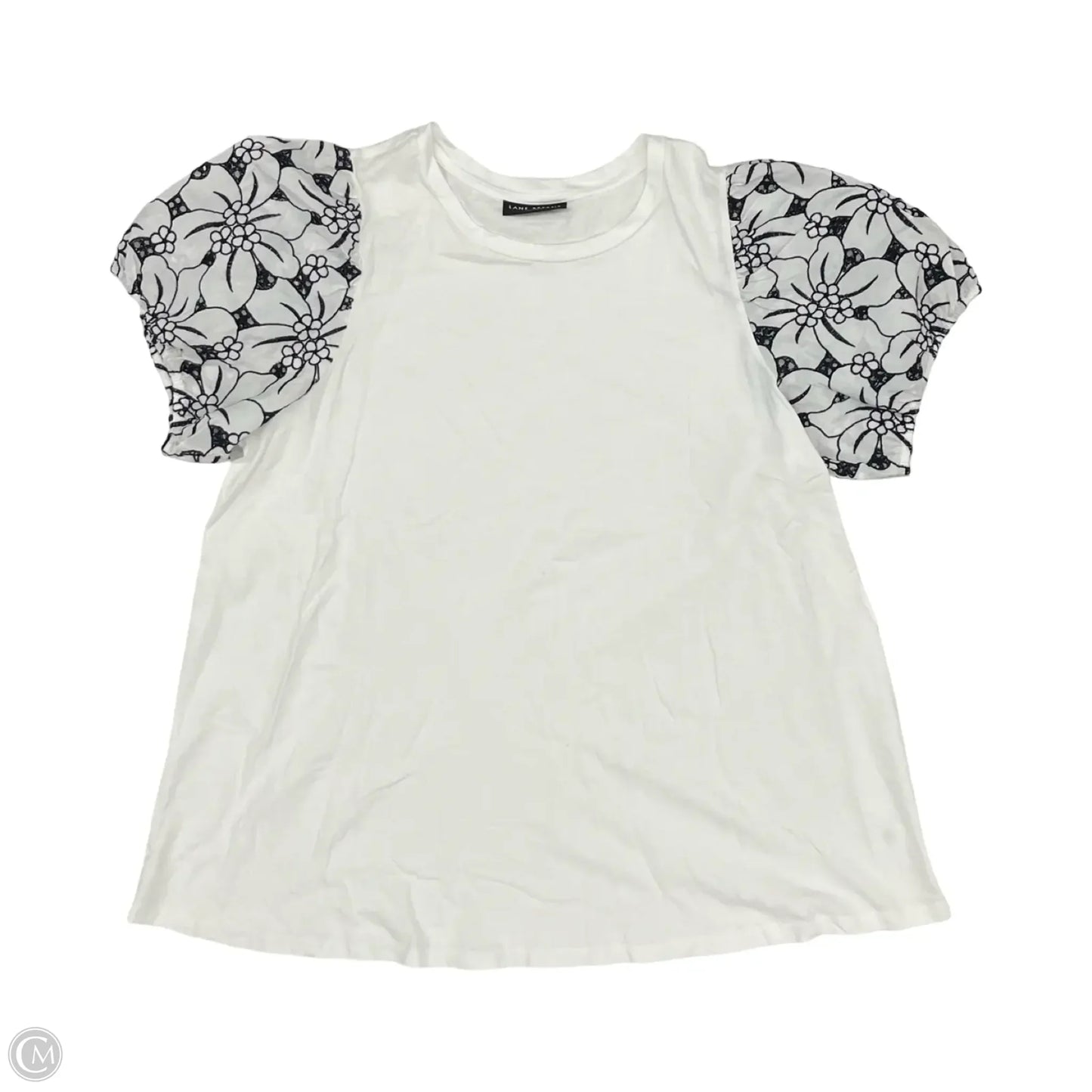 Top Short Sleeve By Lane Bryant In White, Size: 1x