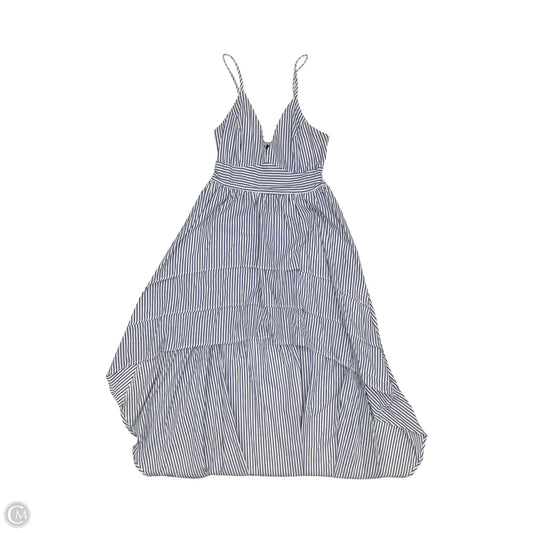 Dress Party Long By Clothes Mentor In Blue & White, Size: L