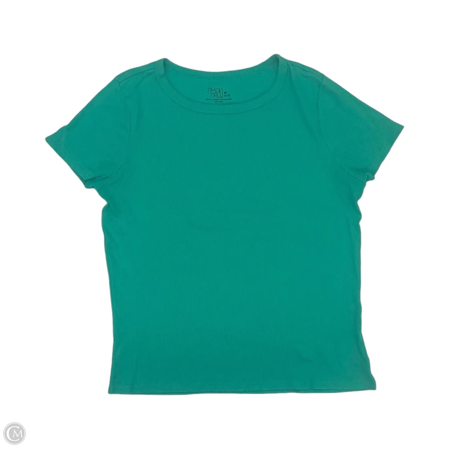 Top Short Sleeve Basic By Time And Tru In Green, Size: M