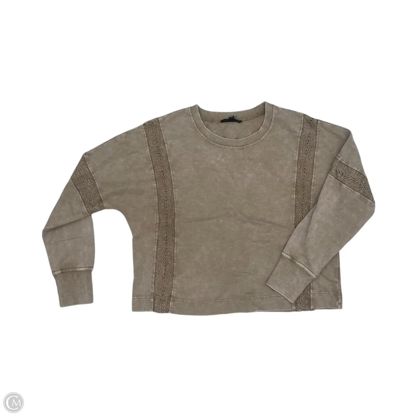 Top Long Sleeve By Jane And Delancey In Brown, Size: L