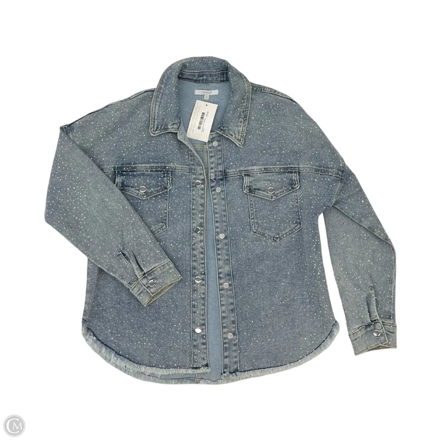 Jacket Denim By Veveret In Blue Denim, Size: S