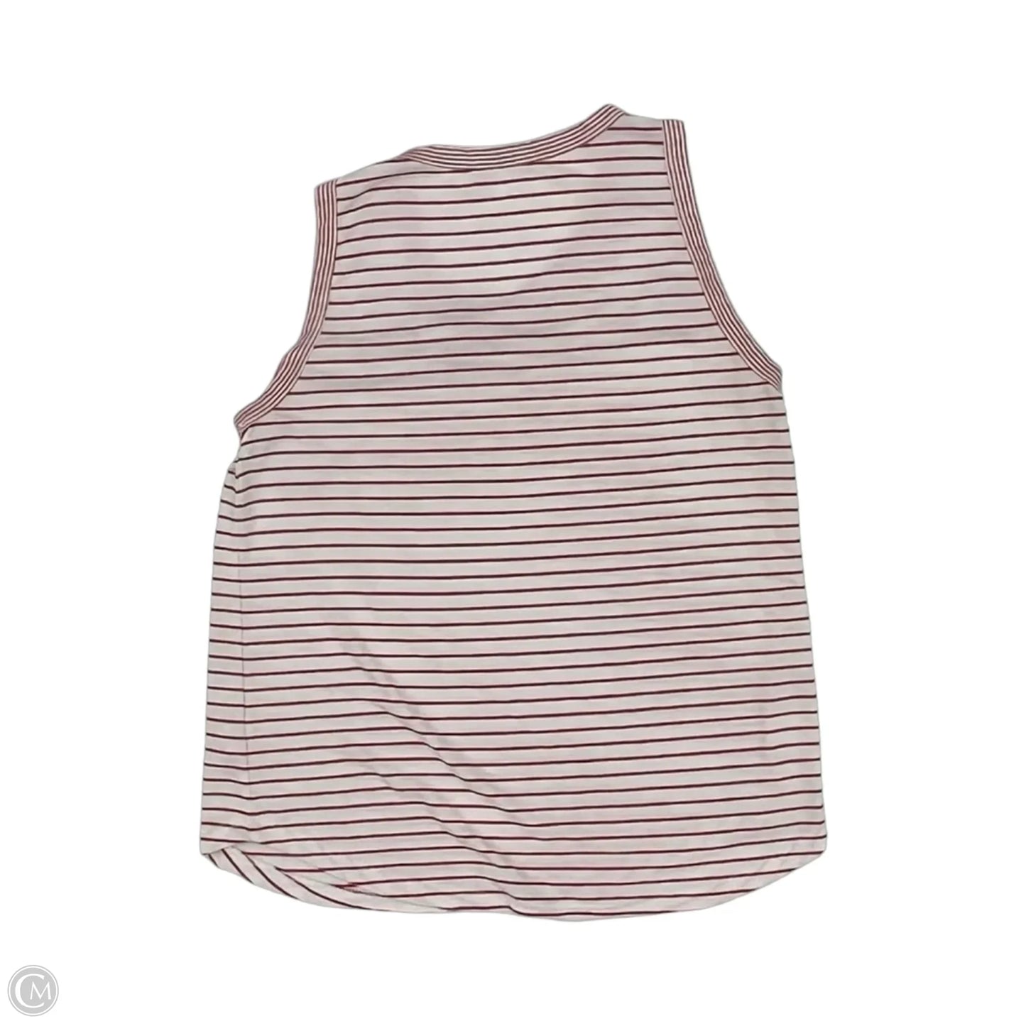 Top Sleeveless By Staccato In Red & White, Size: L