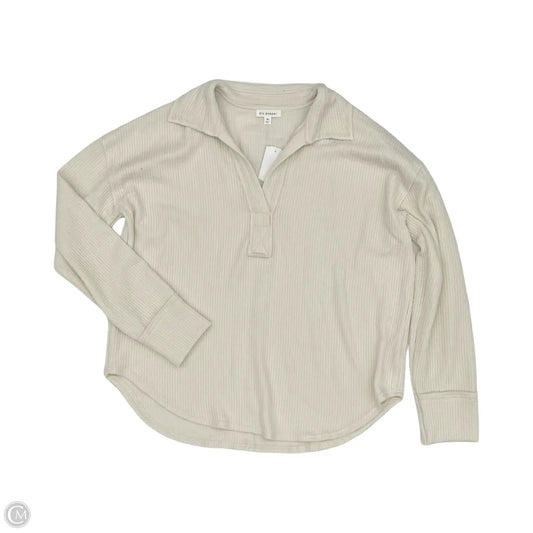 Top Long Sleeve By Blu Pepper In Cream, Size: Xl