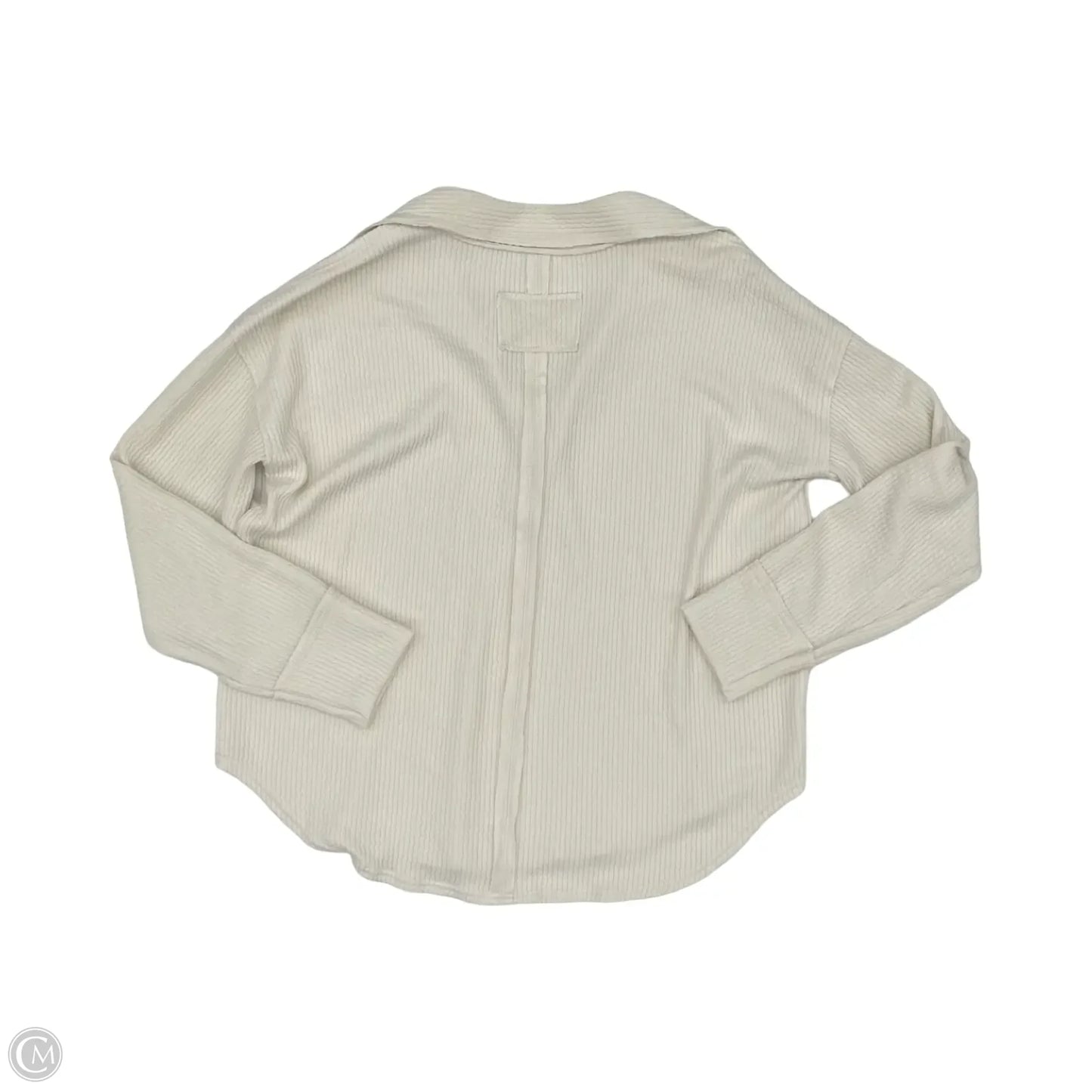 Top Long Sleeve By Blu Pepper In Cream, Size: Xl