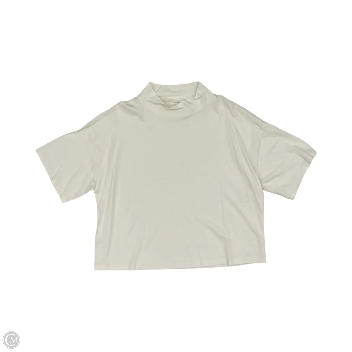 Top Short Sleeve By Loft In Cream, Size: L