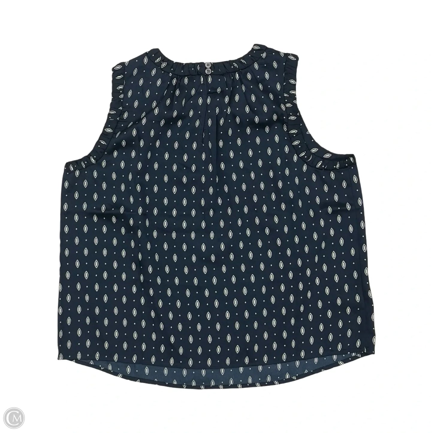 Blouse Sleeveless By Loft In Blue, Size: L