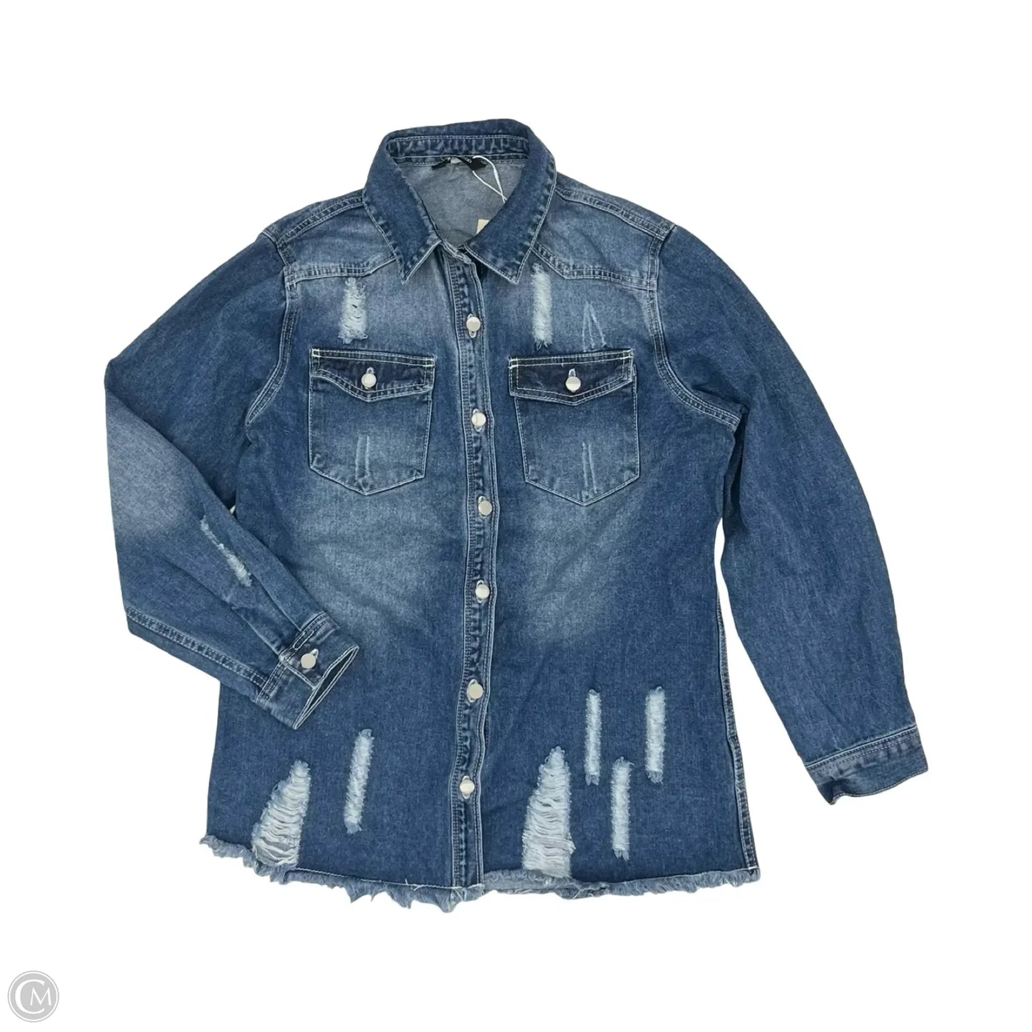 Jacket Denim By Dokotoo In Blue Denim, Size: L