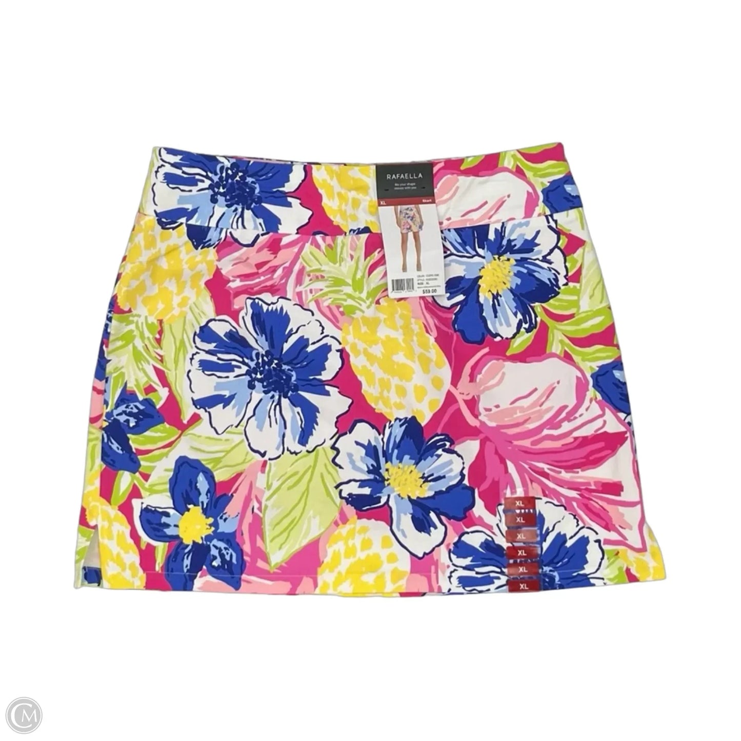Skort By Rafaella In Floral Print, Size: Xl