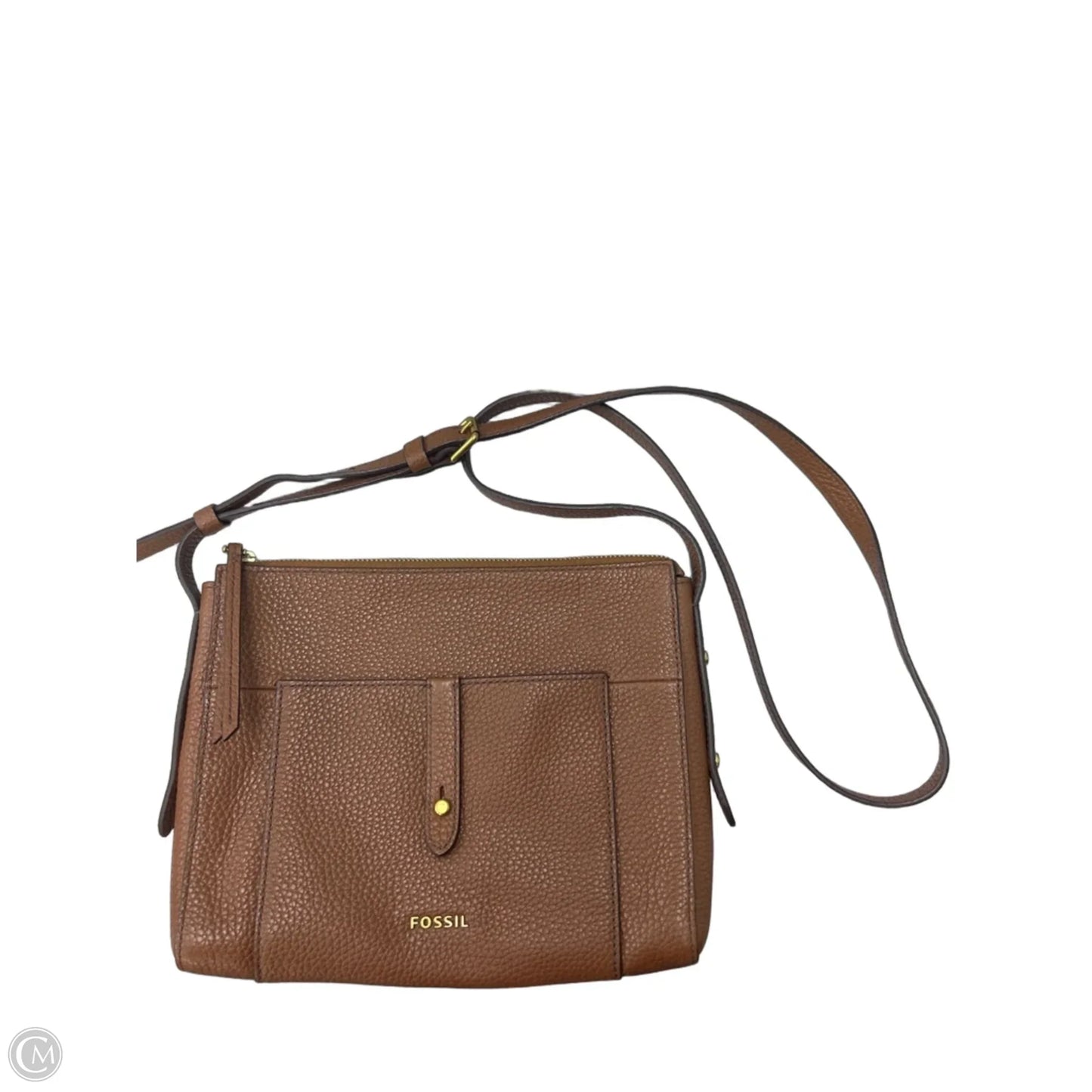 Crossbody Leather By Fossil, Size: Small