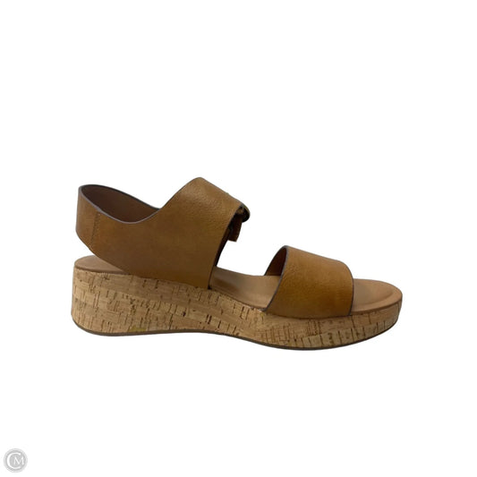 Sandals Heels Platform By Sofft In Tan, Size: 8