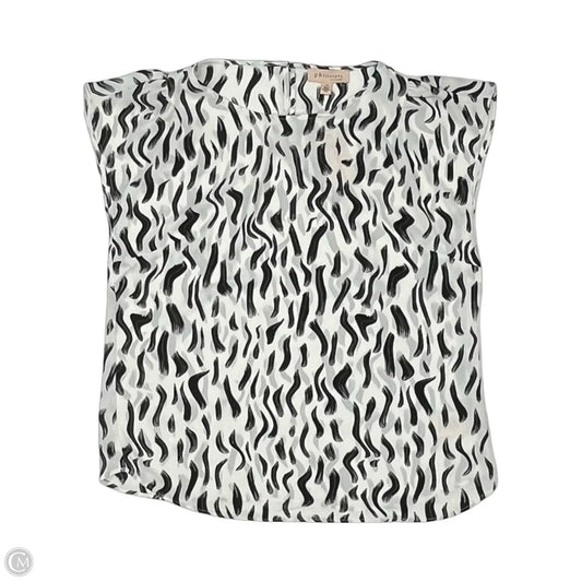 Blouse Sleeveless By Philosophy In Black & White, Size: L