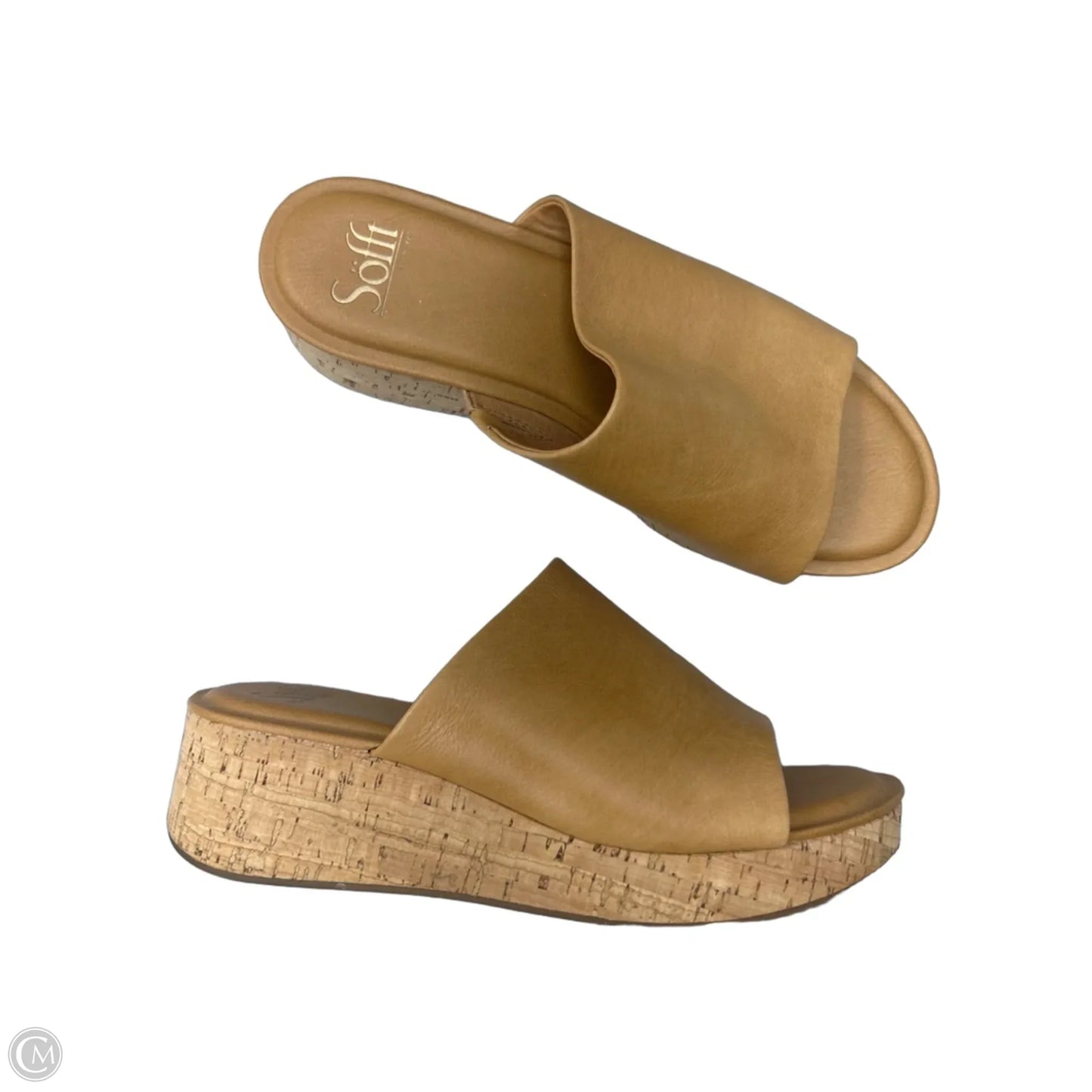 Sandals Heels Platform By Sofft In Tan, Size: 9