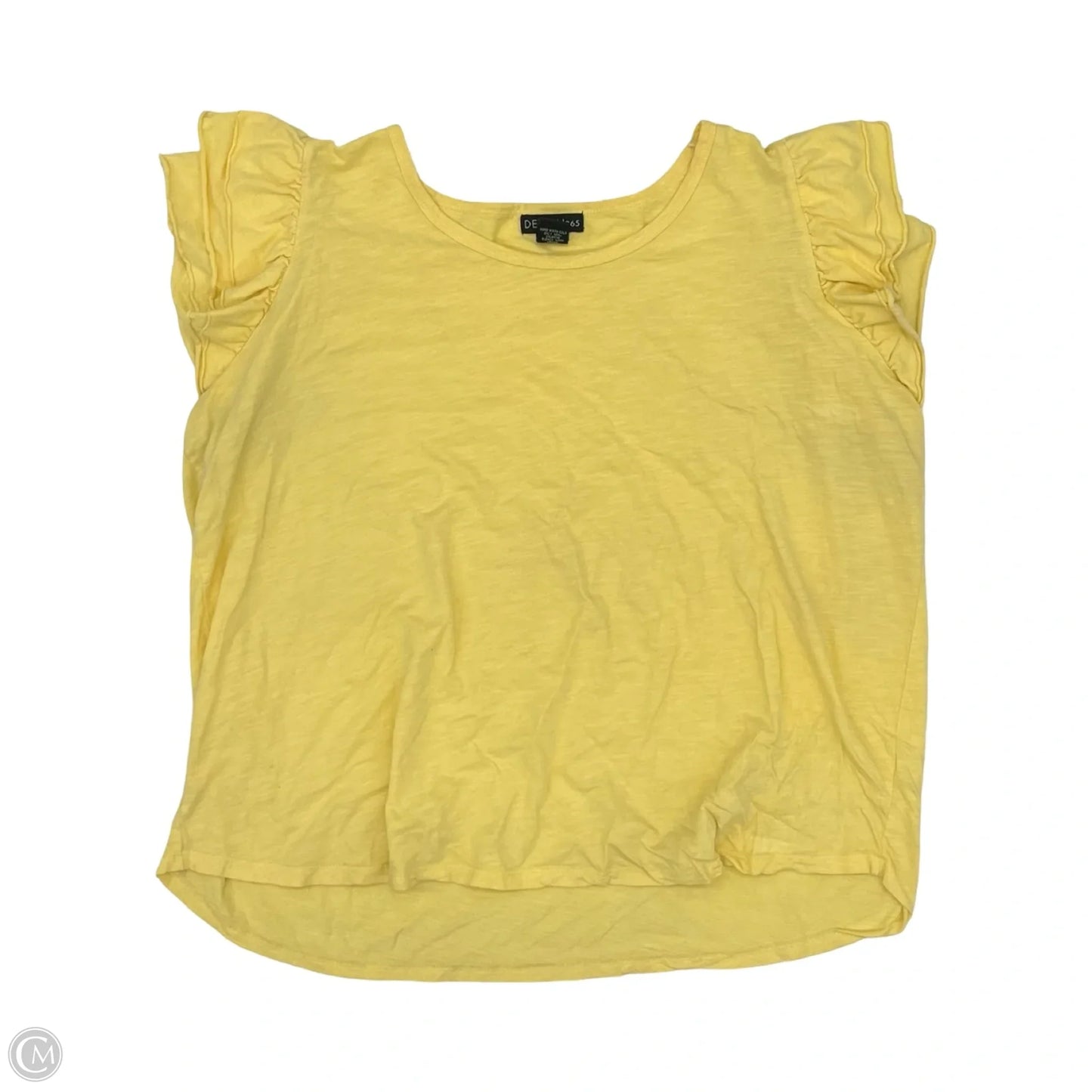 Top Short Sleeve By Clothes Mentor In Yellow, Size: 2x
