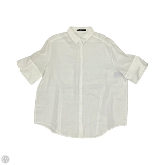 Top Short Sleeve By Clothes Mentor In White, Size: S