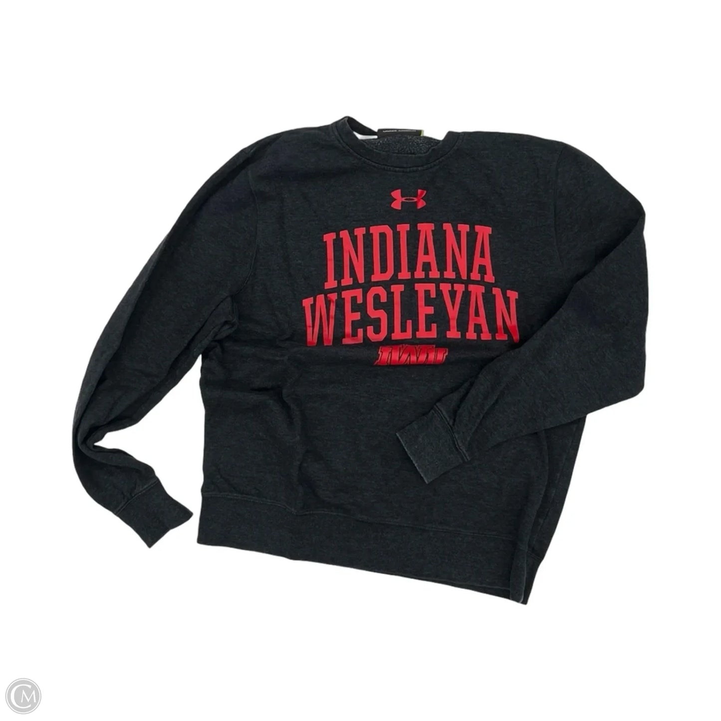 Athletic Sweatshirt Crewneck By Under Armour In Grey, Size: M