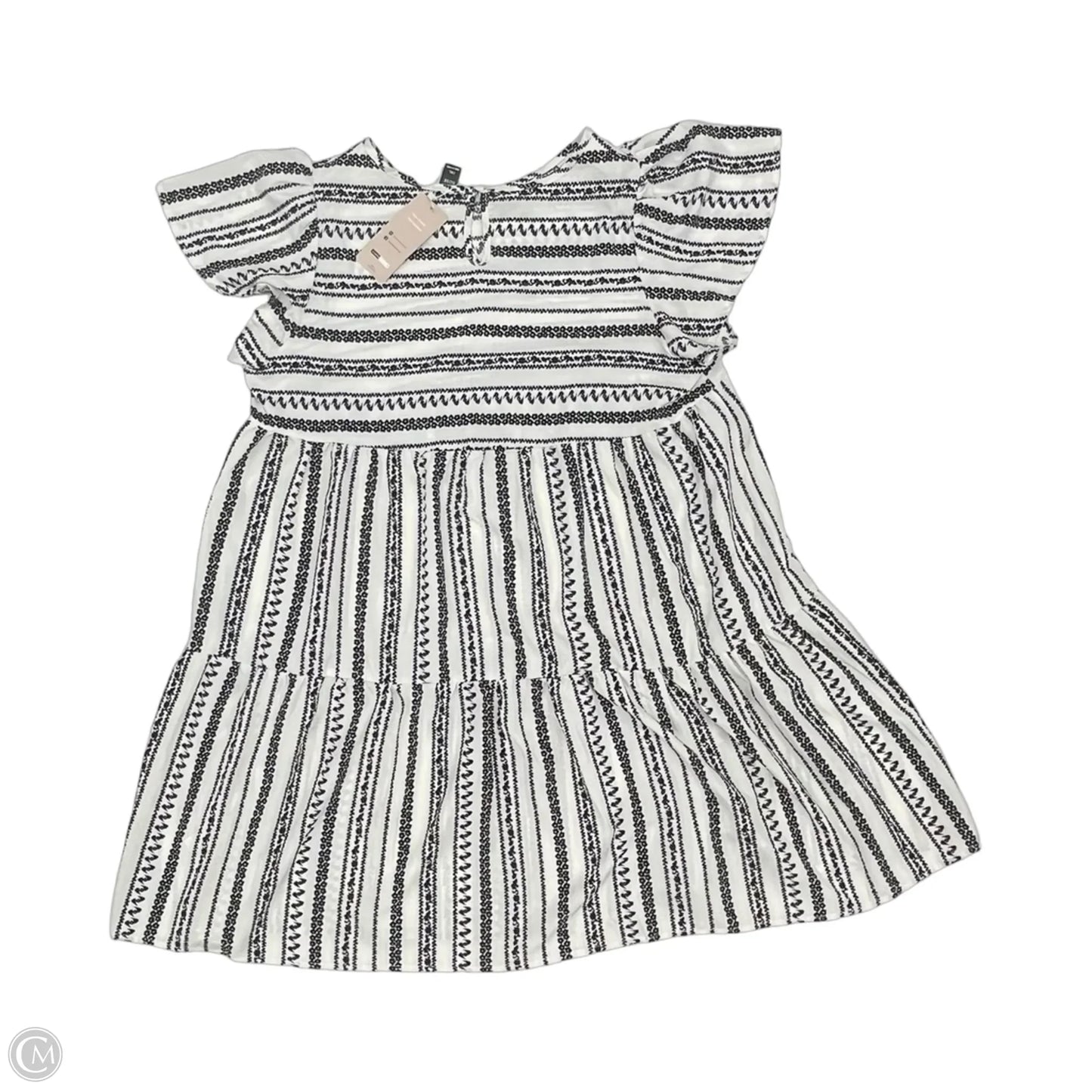 Dress Casual Short By Emery Rose In Black & White, Size: 1x