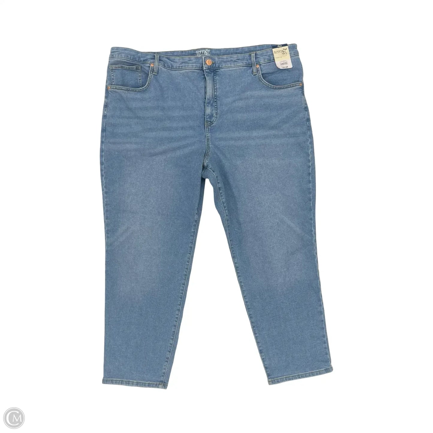 Jeans Skinny By Terra & Sky In Blue Denim, Size: 24w