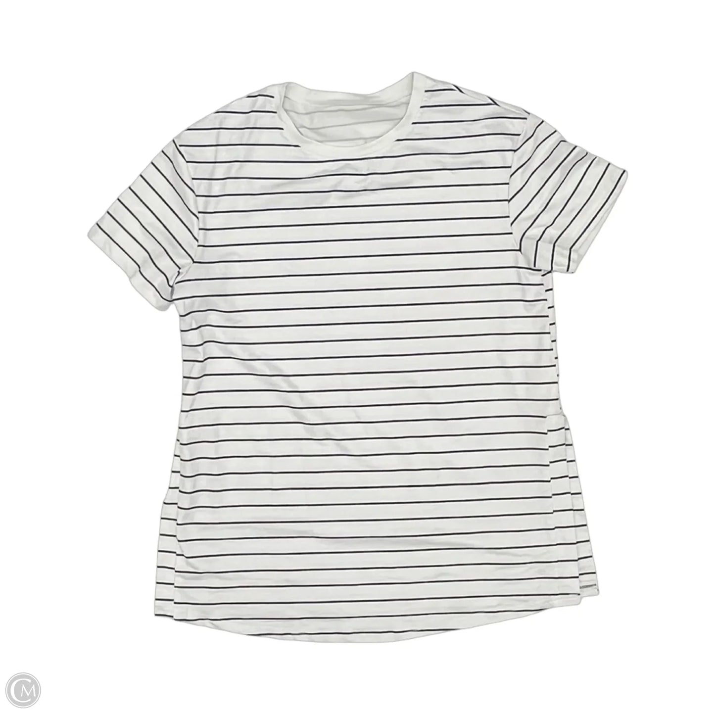 Top Short Sleeve By Cmf In Blue & White, Size: M
