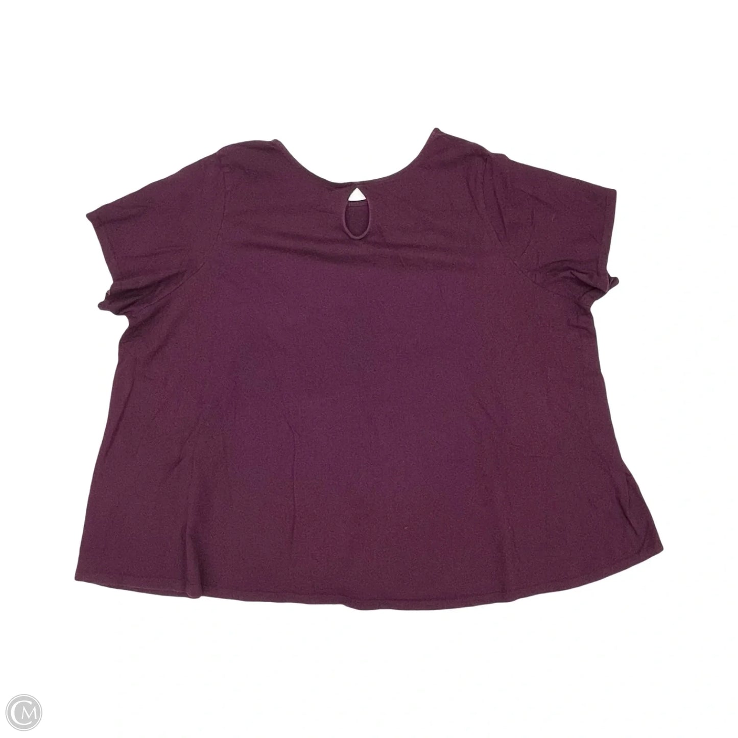 Top Short Sleeve By Roamans In Purple, Size: 4x