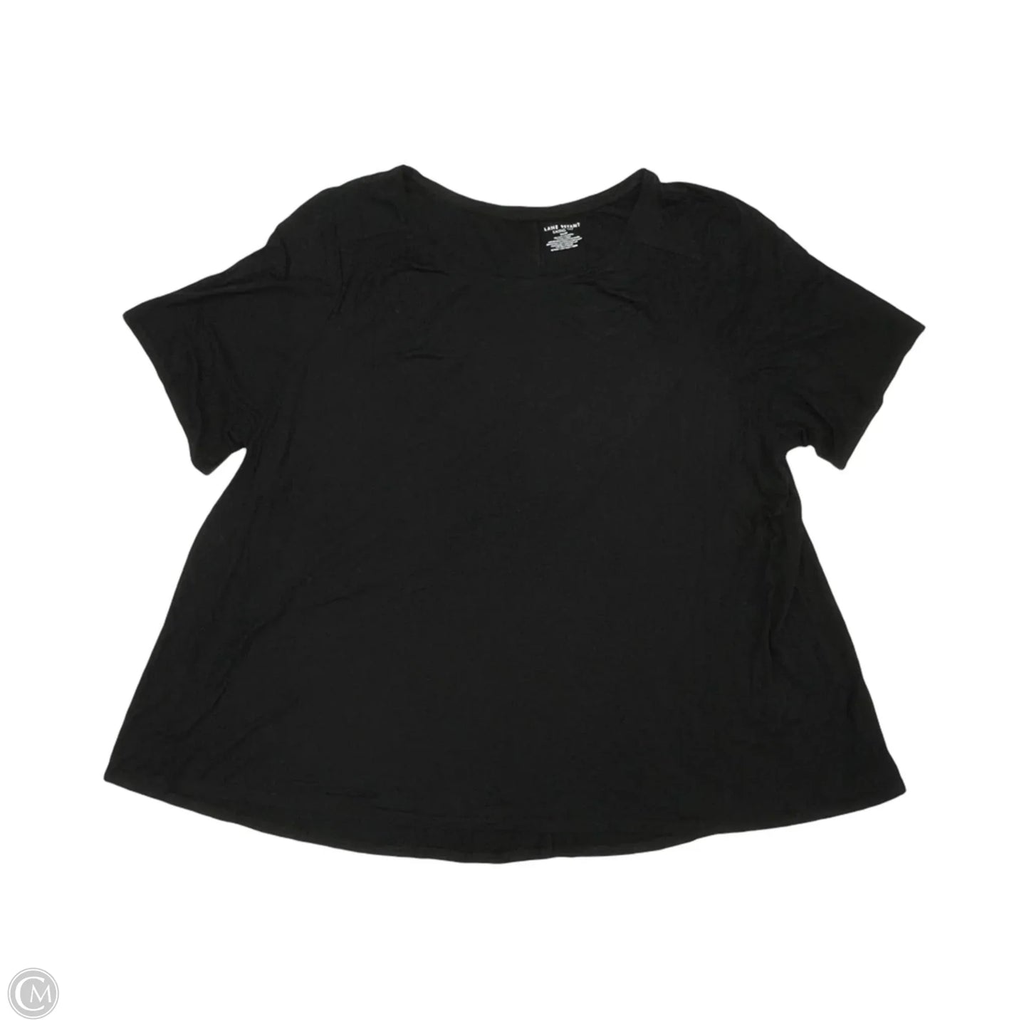 Top Short Sleeve By Lane Bryant In Black, Size: 4x