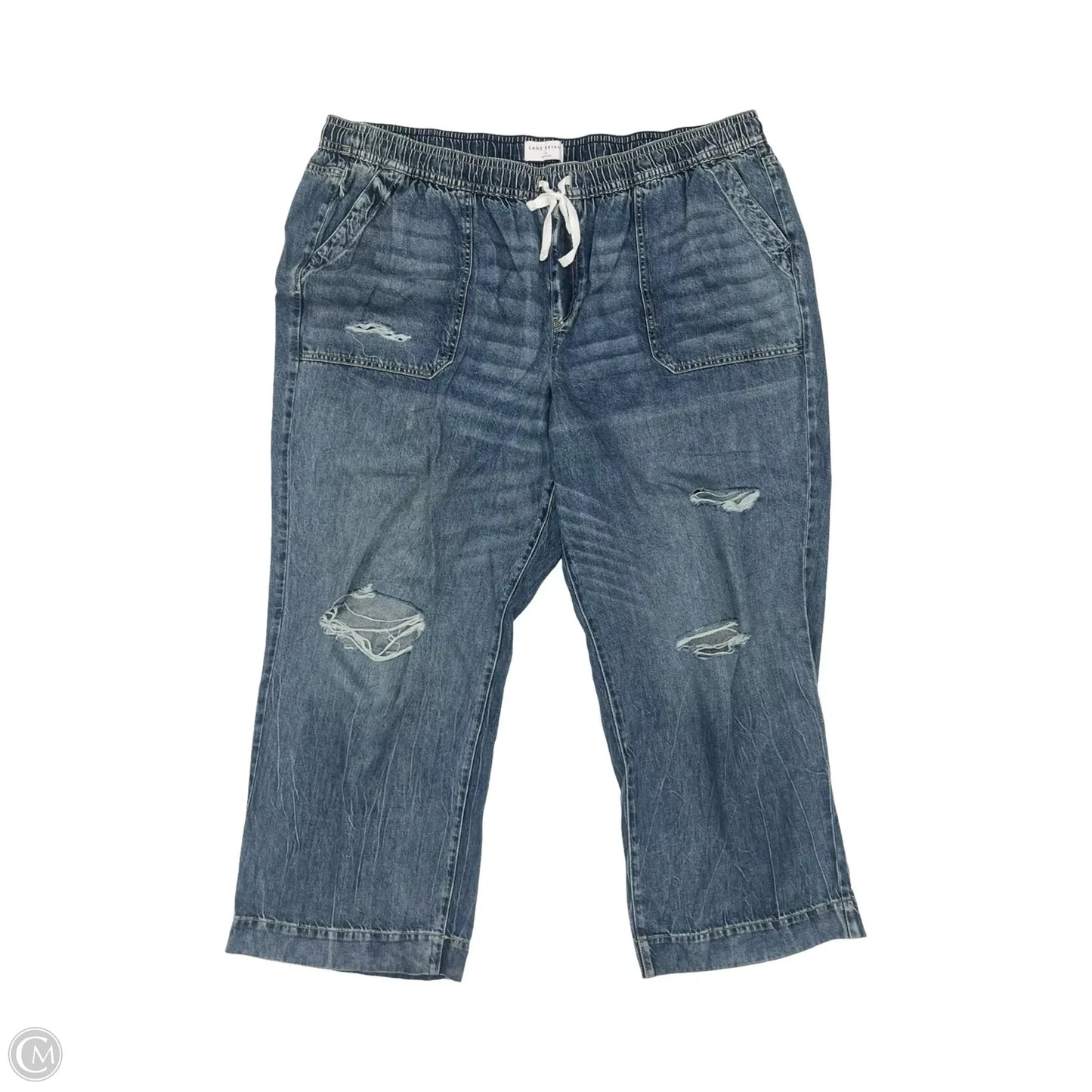 Jeans Wide Leg By Lane Bryant In Blue Denim, Size: 28