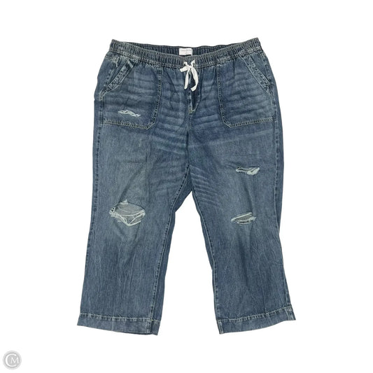 Jeans Wide Leg By Lane Bryant In Blue Denim, Size: 28