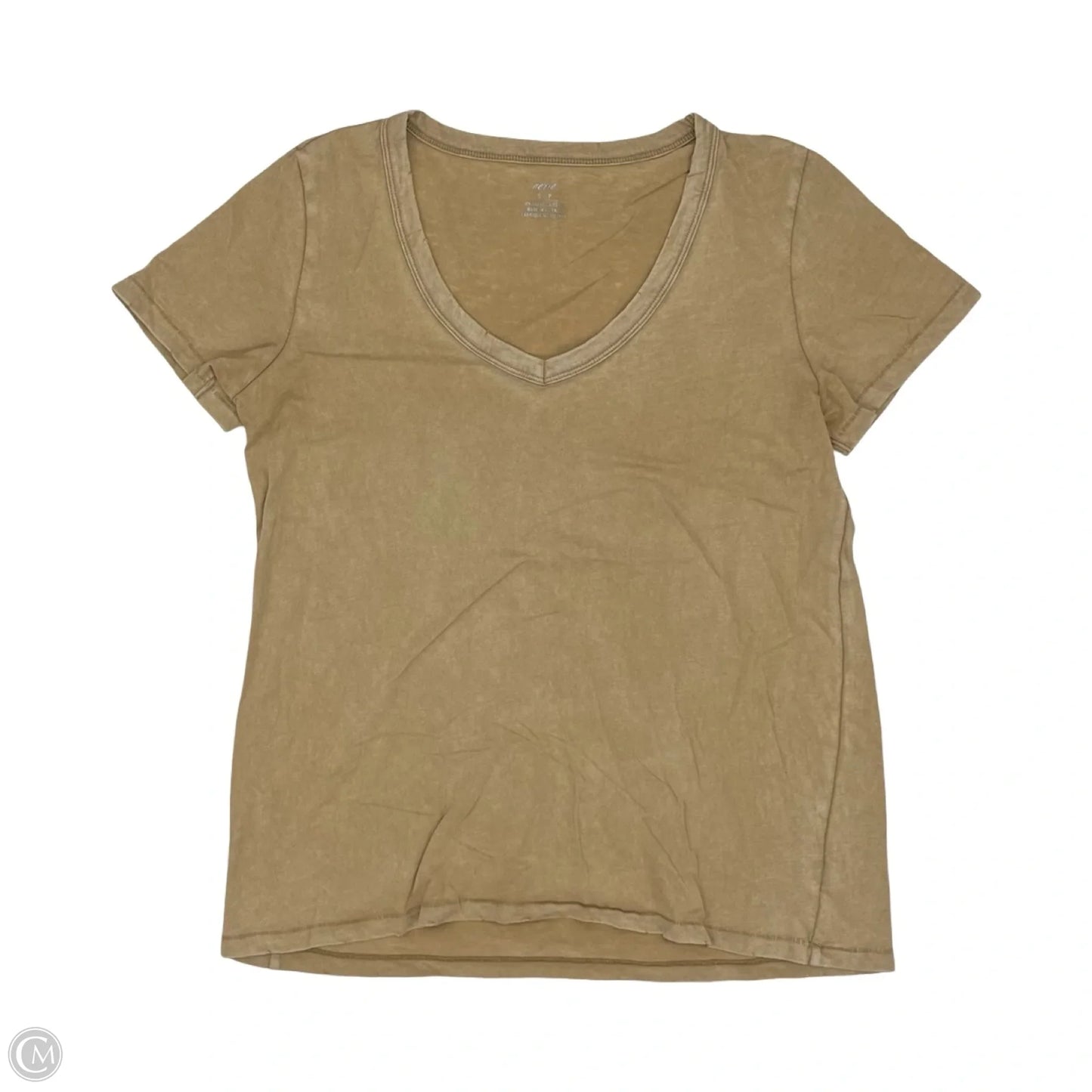 Top Short Sleeve Basic By Aerie In Tan, Size: S