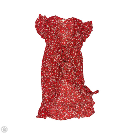 max studio dresses red Max Studio Women's Elbow Sleeve Tiered Maxi Dress