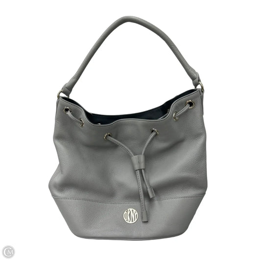 Handbag Leather By Dkny, Size: Medium