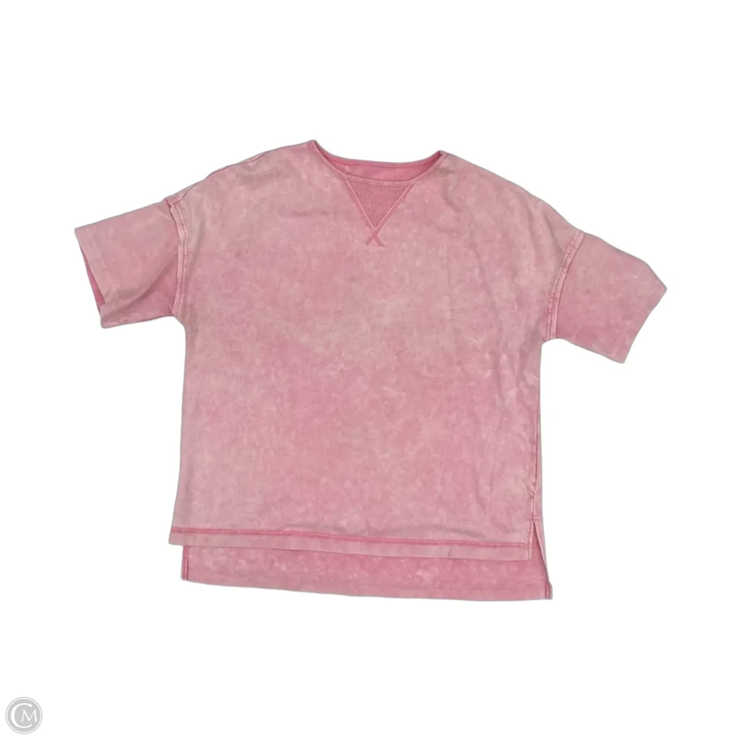 Top Short Sleeve By Cme In Pink, Size: 1x